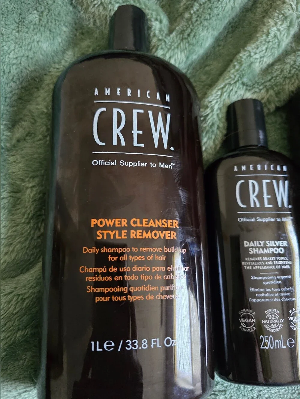 American Crew Mens Shampoo Bundle Power  Cleanser, Silver Shampoo, Daily Cleanse